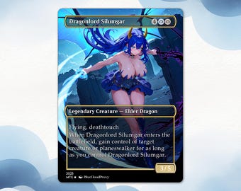 Dragonlord Silumgar Anime Waifu Proxy Card: EDH Commander
