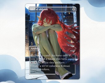Idol of oblivion Anime Waifu Proxy Card:  EDH Custom Card