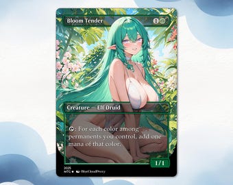 Bloom Tender Anime Waifu Proxy Card: EDH Commander