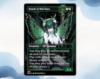 Oracle of Mul Daya Anime Waifu Proxy Card: EDH Commander