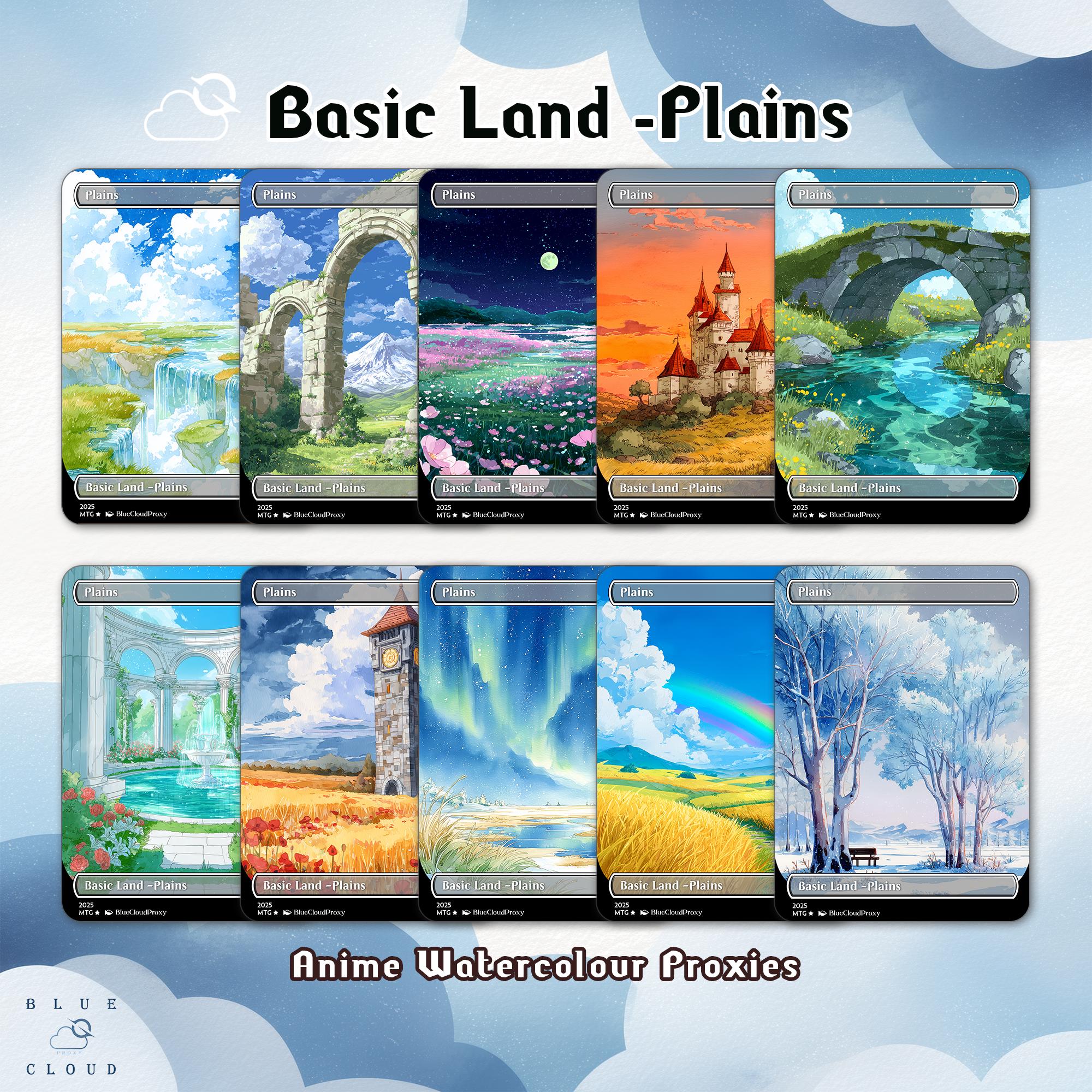 mtg top 50 green cards 100 FOIL Basic Land Collection main image 0