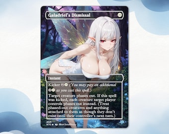 Galadriel's Dismissal Anime Waifu Proxy Card:  EDH Custom Card, Anime Vampire Waifu