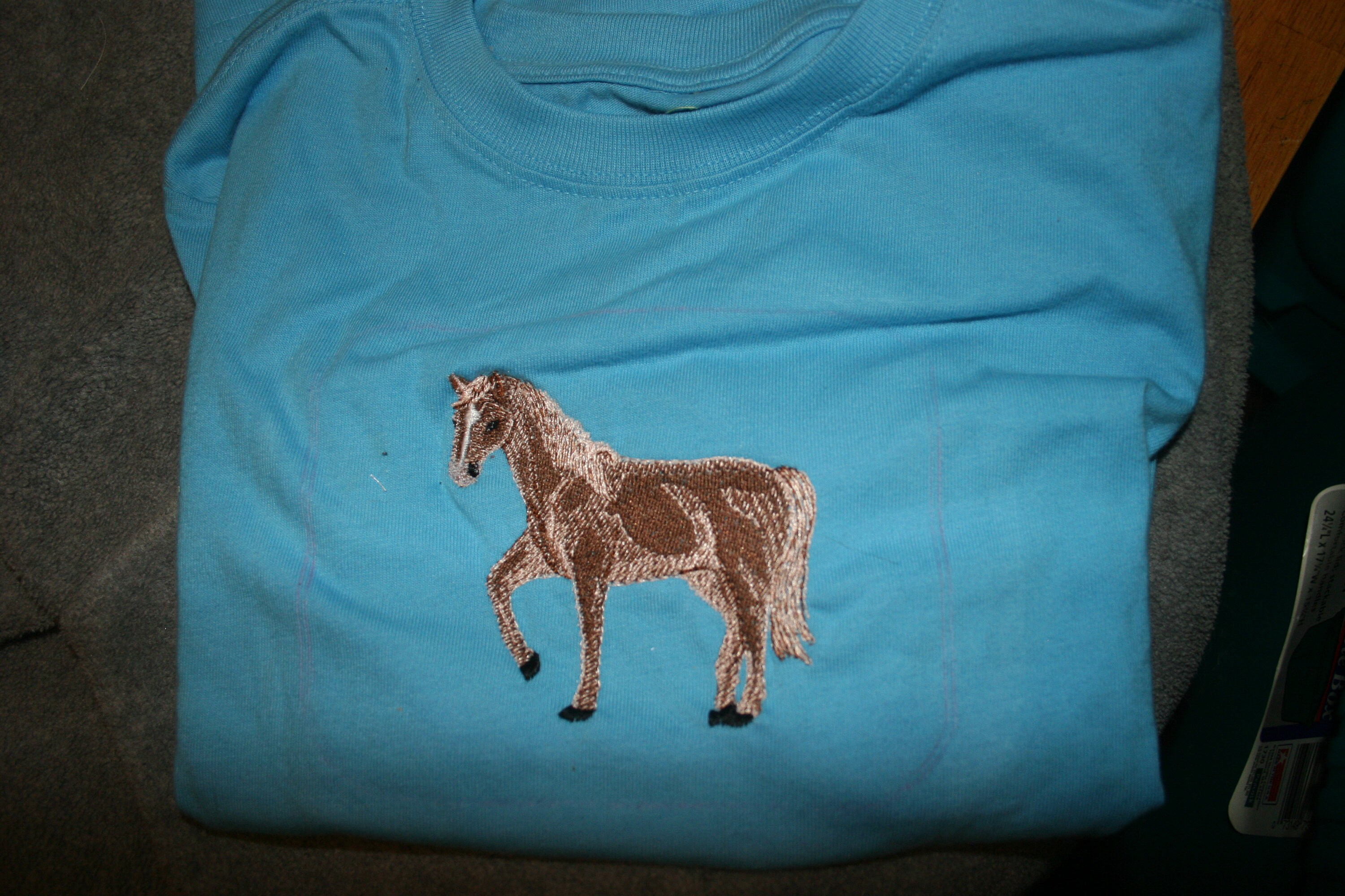 Embroidered Tshirt With a Horse Size 6/7 Etsy