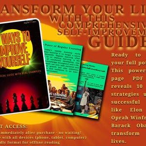 Self Improvement Guide | Personal Growth PDF | Motivational eBook | Life Coaching Workbook | Digital Download