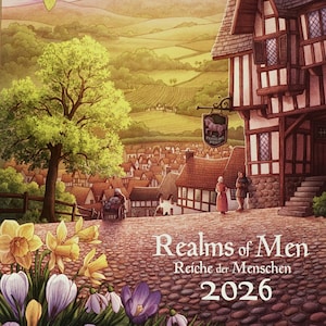 2026 Illustrierter Mittelerde Monatskalender | Realms of Men Kunstkalender