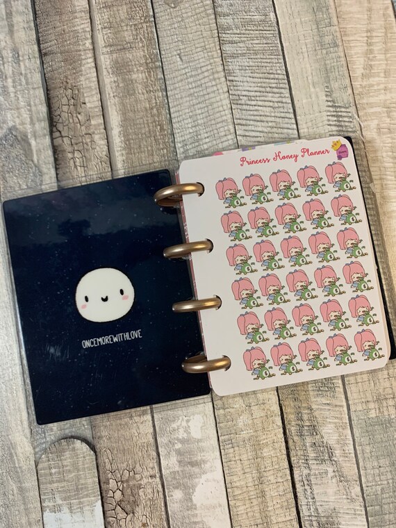 Kawaii Labels Budget Stickers Micro Happy Planner punched Etsy