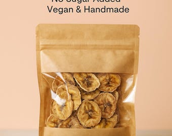 Dried Banana Chips – No Sugar Added | Natural Vegan Fruit Snack | Handmade Dehydrated Banana from Ukraine | Healthy Gluten-Free Treat