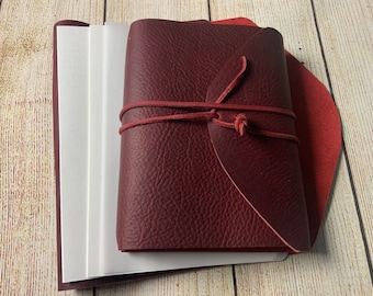 leather Art travel's Journal with 5x7 140lb watercolor inserts Create on the go