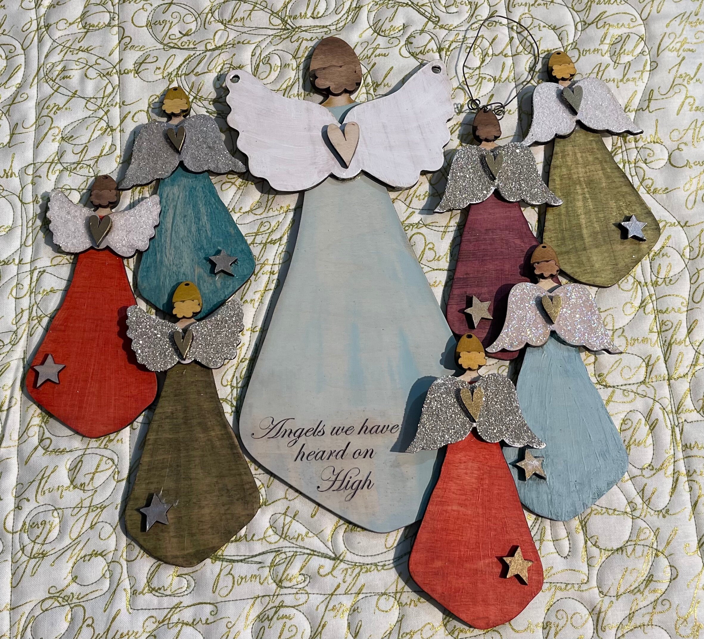 Original Layered Angel Sign - Cut From Original Art - Etsy