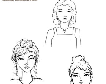 Mixed Media art faces 1 download