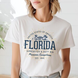 Florida Shirt Vintage-Looking Retro Florida Tee Shirt from Florida Souvenirs and Florida Gifts by Treaja®