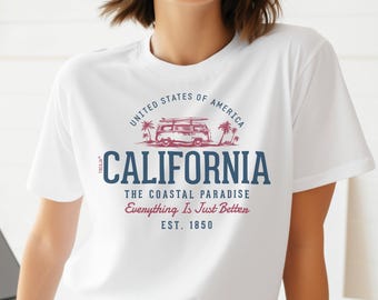 California Souvenir Shirt Vintage-Looking State of California T-Shirt from California Gifts by Treaja®