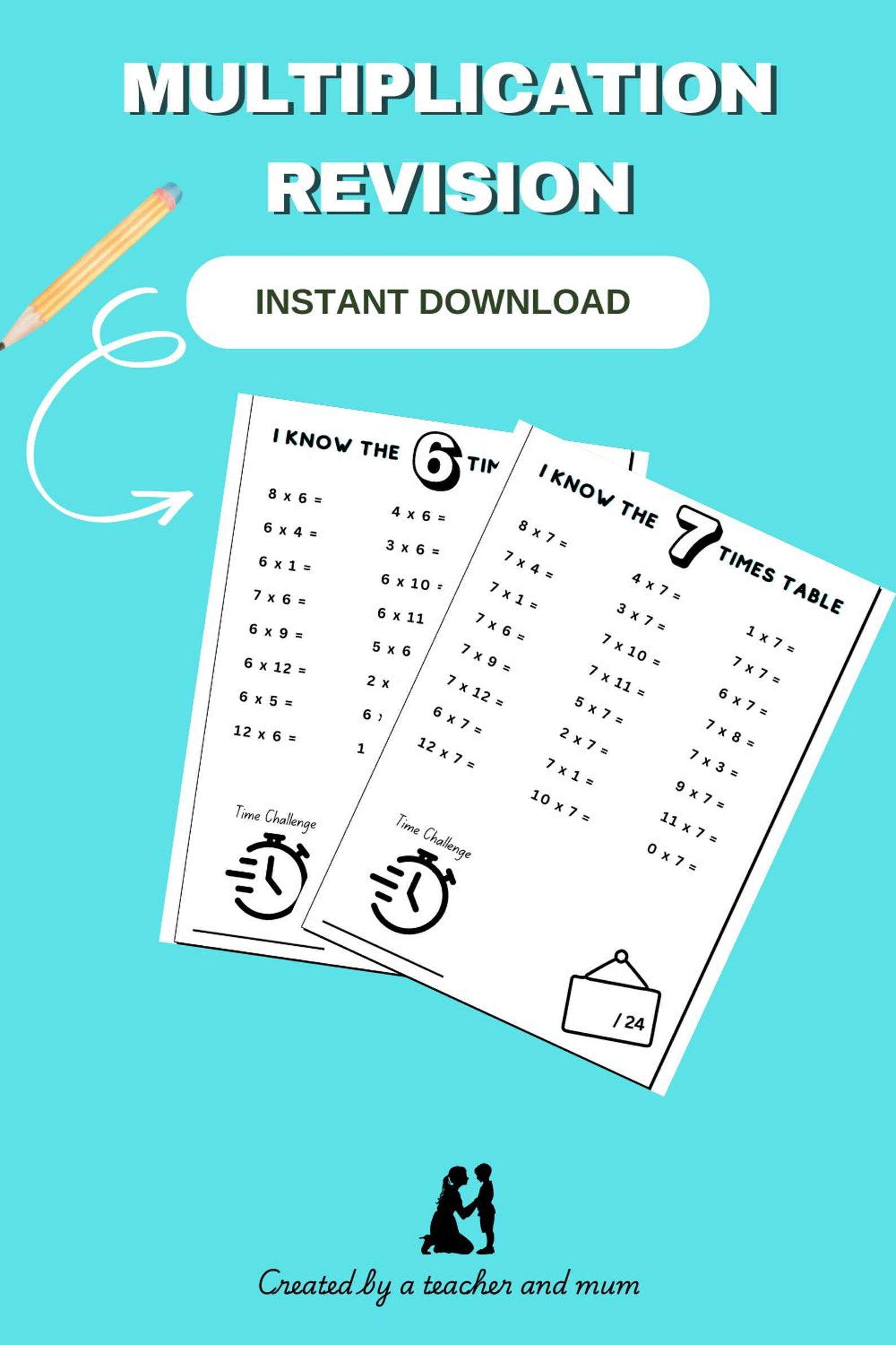 Multiplication Practice Worksheets: Times Tables Drills 2-10 (PDF ...