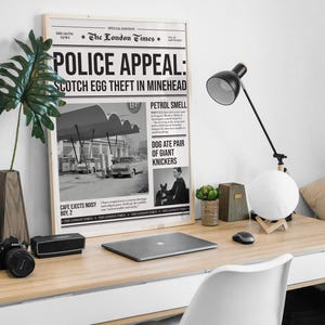 Plakat Gazety | Prawdziwe Nagłówki Sztuka Ścienna | A3 A4 Fałszywa Strona Pierwsza Wydruk Do Domu lub Biura