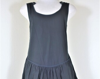 Vintage PRADA LBD Black Sleeveless Stylish Zip Evening Dress Small 38 2 3 4