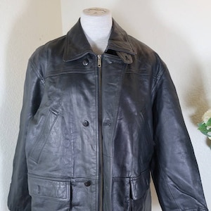 Vintage Christian DIOR Monsieur Sportswear Leather Jacket Medium