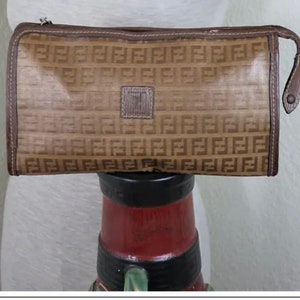 FENDI Zucca Canvas Cosmetic Pouch Bag /2P7576
