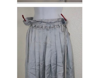 Prada Silver Grey Pleated Wrap Skirt 42 7 8 10