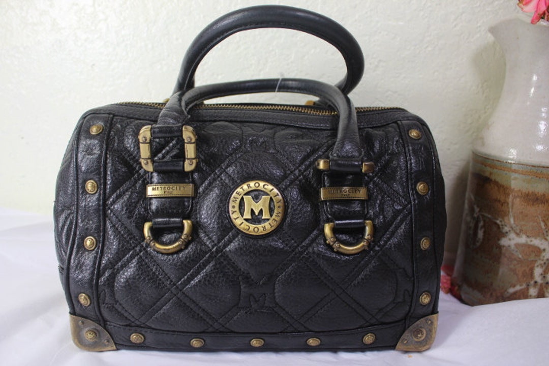 Metrocity Genuine Leather Handbag, Pre-Loved