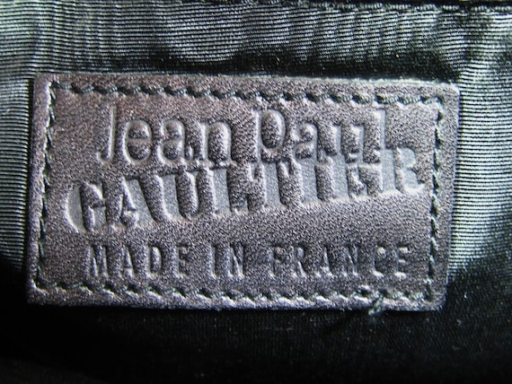 Vintage Jean Paul GAULTIER Black Calf Leather Lar… - image 2