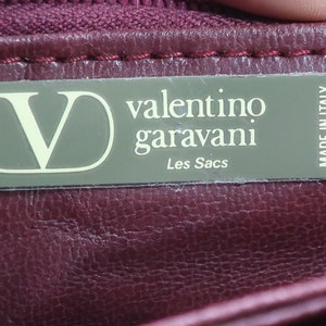 Vintage VALENTINO GARAVANI Burgundy Leather Accordion flap Shoulder Bag image 8