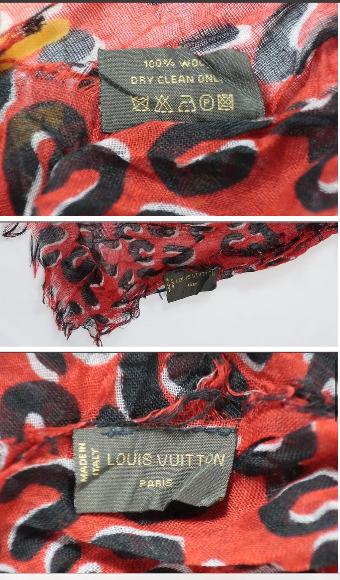 LOUIS VUITTON Stephen Sprouse Leopard Red Black Huge Large