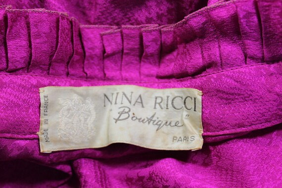 Vintage Rare NINA RICCI Boutique Pink Long Sleeve… - image 7