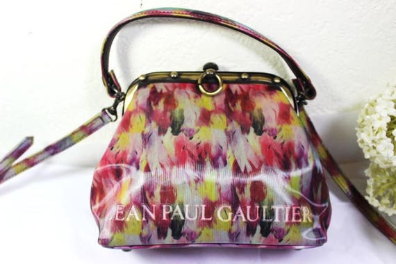 Vintage Colorful Jean Paul Gaultier Framed Top Small Hand Shoulder 