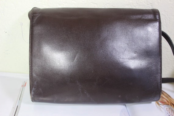 Vintage LANVIN Brown Leather Classic Shoulder Bag - image 5
