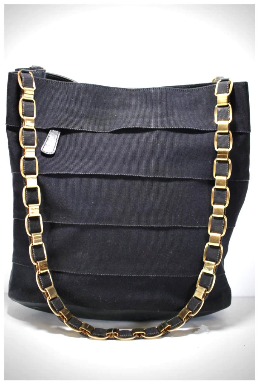 Salvatore Ferragamo Vintage Gancini Chain Lady Diana Clutch Bag Orig. $2190