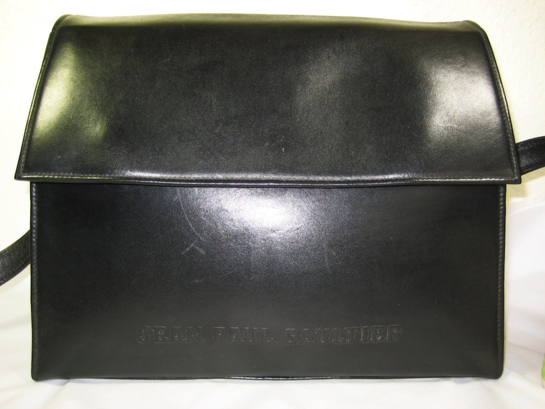 バッグ Jean Paul GAULTIER Archive leather bag Buy Vintage Jean Paul GAULTIER Black Calf Leather Large Unisex