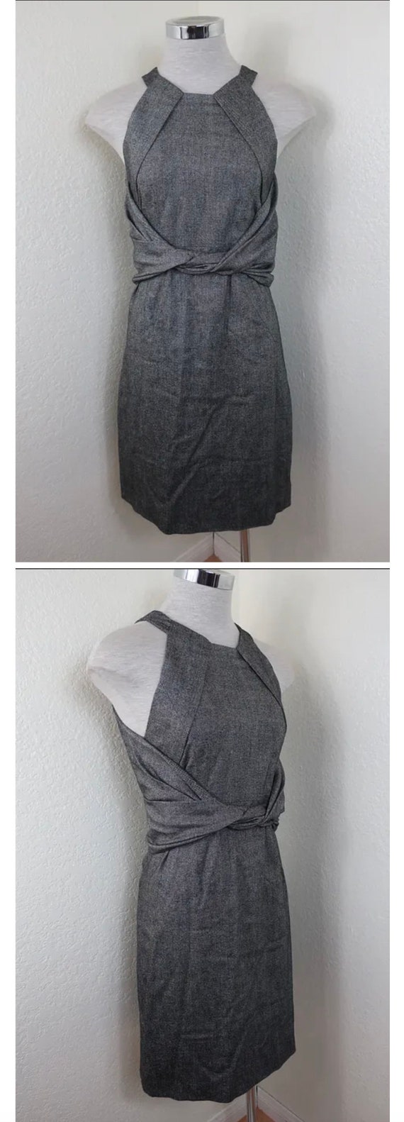 Vintage GUCCI Tom Ford Grey Wool Blend Zip Sleeve… - image 4
