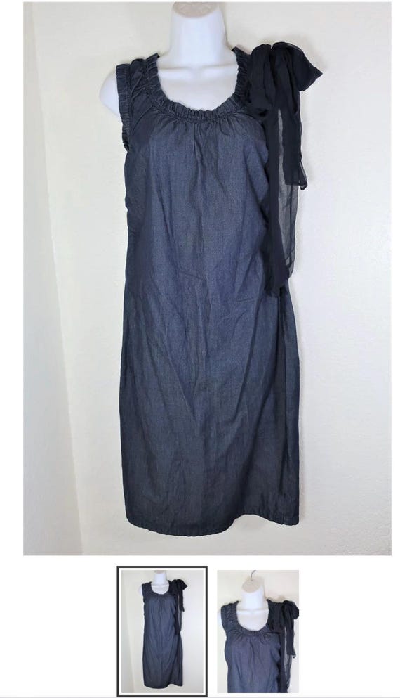 ワンピース MIUMIU Indigo Denim Dress with Bijou MIUMIU Indigo Denim Dress with Bijou
