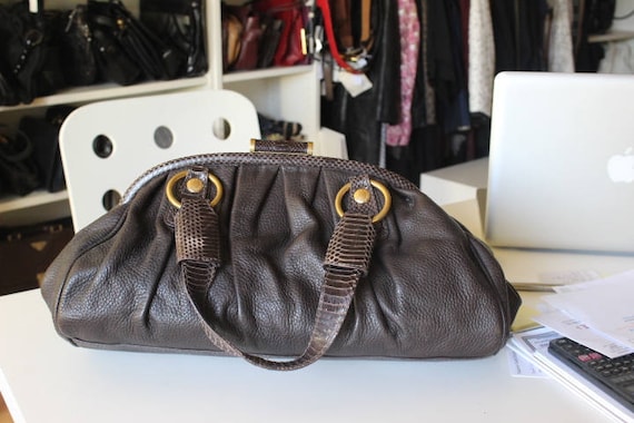 D&G ブラウンレザー バッグ D&G Brown Leather Shoulder Bag | eBay