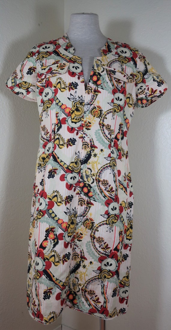 chinese dress ladies CHRISTIAN LACROIX BLACK LINEN HOLLYWOOD DRESS WITH GOLD TONE HARDWARE main image 1