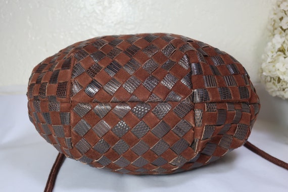 Vintage Bottega VENETA Chocolate Brown Braided Ki… - image 9