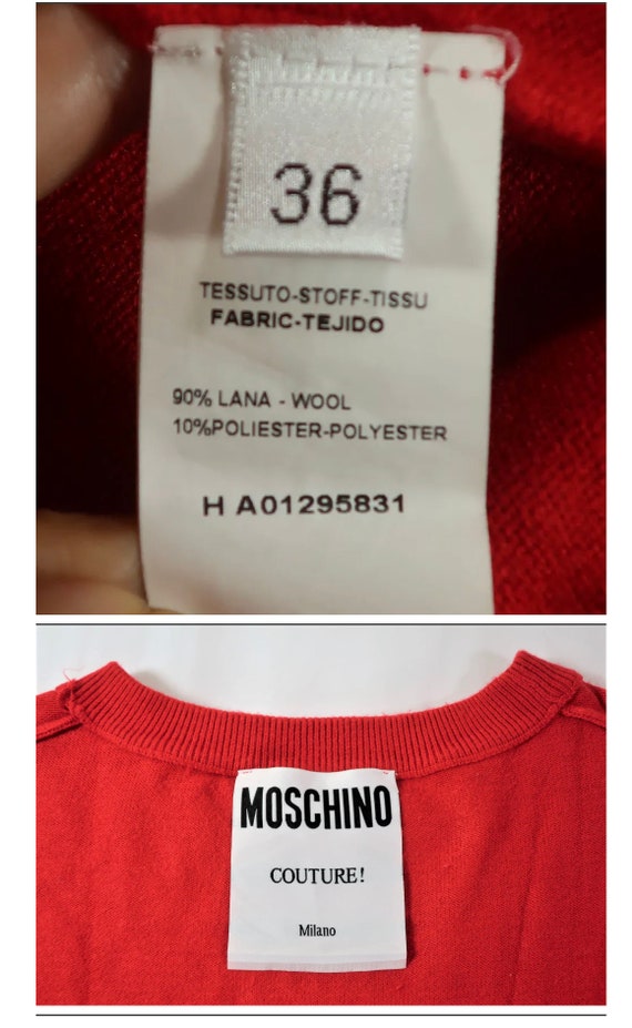 Vintage MOSCHINO COUTURE LOGO PowerPuff Girls Red… - image 2