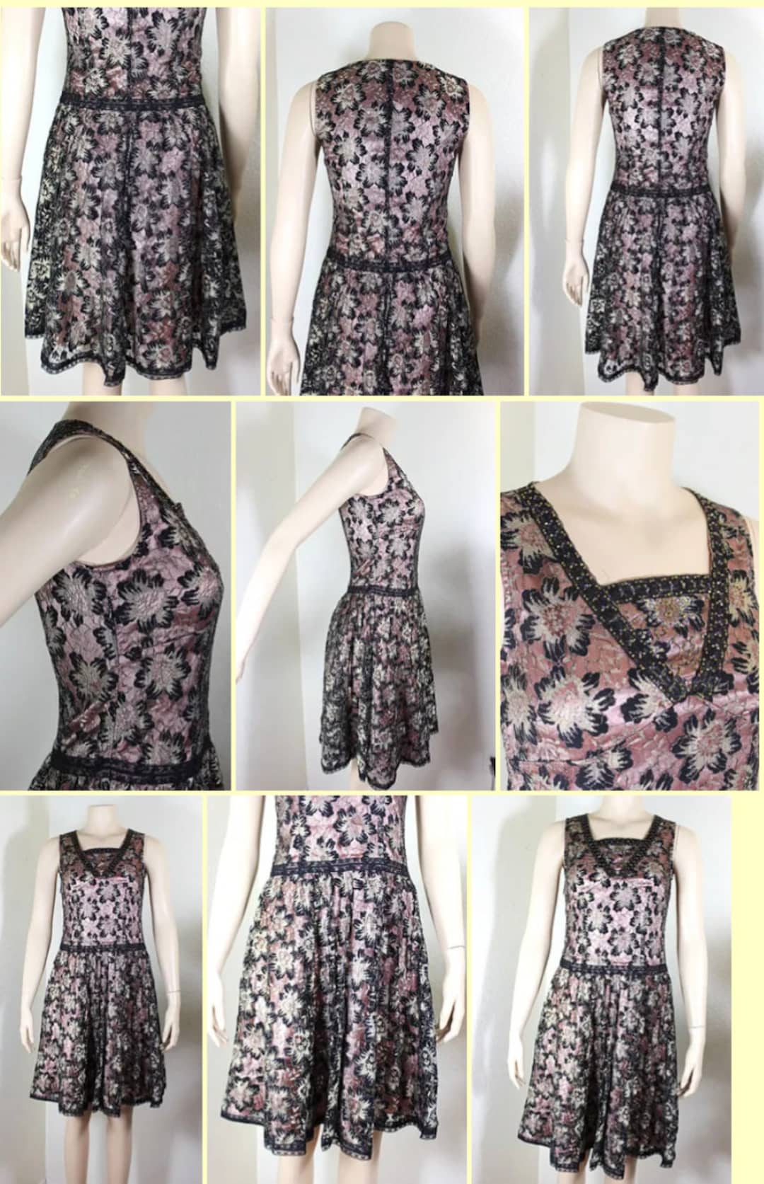 Robe Fleurie Noire Et Blanche Sans Manches Dressbarn - Taille 6 - Neuve Avec étiquette