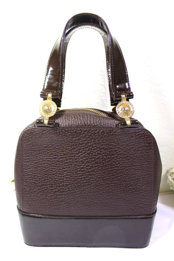 Vinatage Gianni VERSACE Chocolate Brown Leather S… - image 6