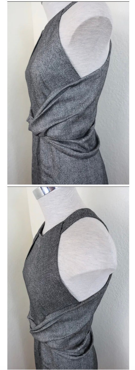 Vintage GUCCI Tom Ford Grey Wool Blend Zip Sleeve… - image 5