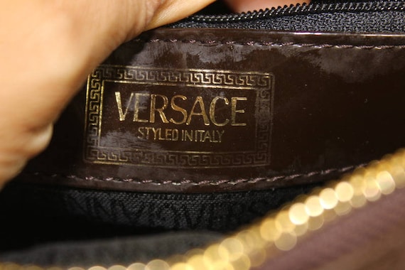 Vinatage Gianni VERSACE Chocolate Brown Leather S… - image 8