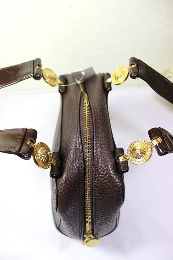 Vinatage Gianni VERSACE Chocolate Brown Leather S… - image 3