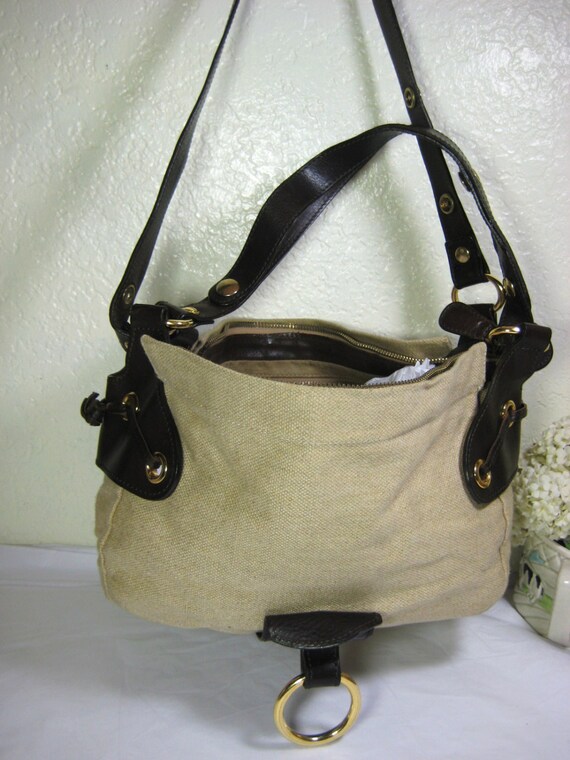 90s Marni Canvas & Leather Two-way Shoulder Hobo Sling Bag Italy 