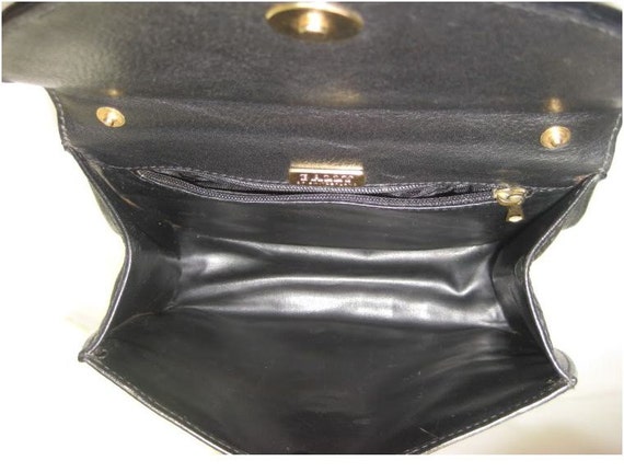 Vintage BALLY of Switzerland Black Leather Clutch Sling Shoulder