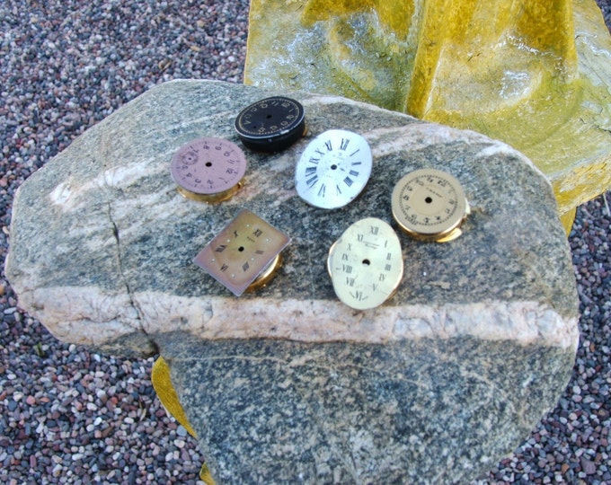 Clock Face Button Covers Vintage Etsy