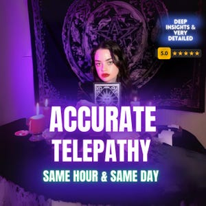 Same Hour Accurate Telepathy Reading, Detailed Mind Reading, Empathy, Honest Psychic Reading, Tarot Cards Reading, Telepathy Reading