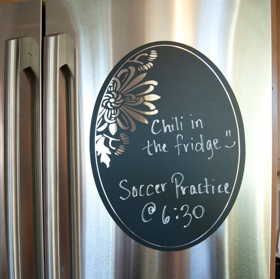 Items similar to Oval Chalkboard Vinyl Message Board on Etsy