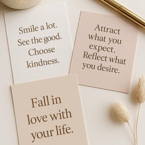 Cartes d'affirmation quotidiennes