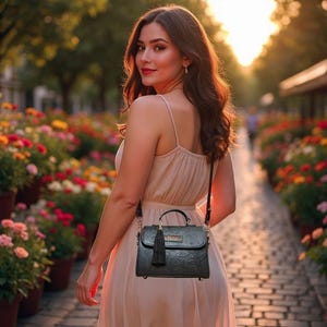 Black Sunflower Embossed Tooled Artisan LEATHER Crossbody Handbag Purse