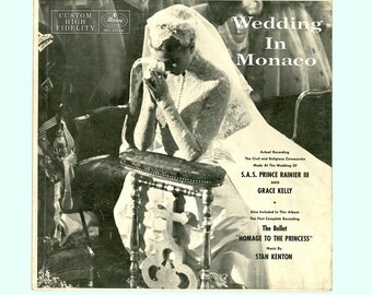 Wedding in Monaco: Grace Kelly & Prince Ranier III. Music by Stan Kenton. 1956 LP